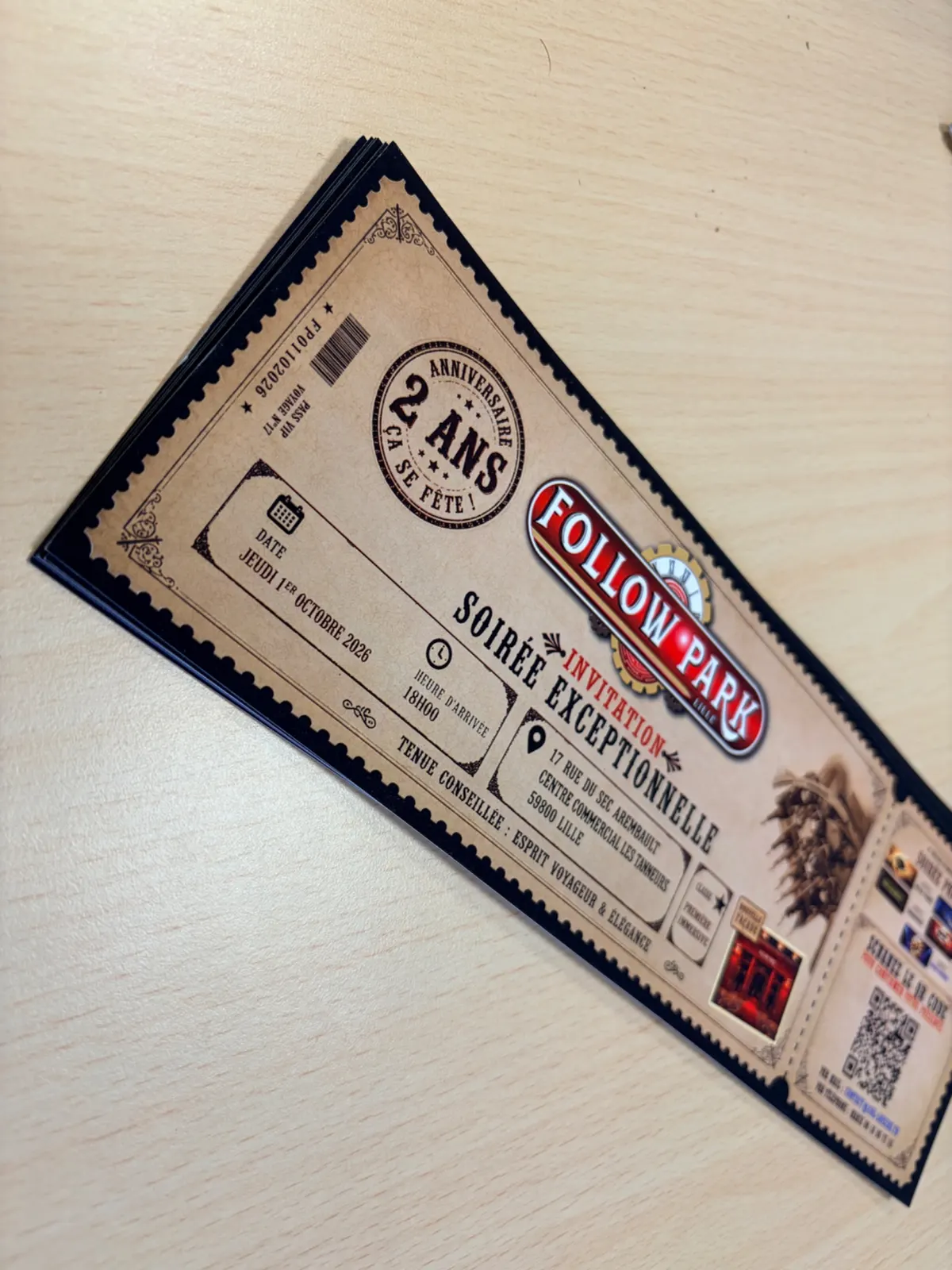 Carton d'invitation Follow Park