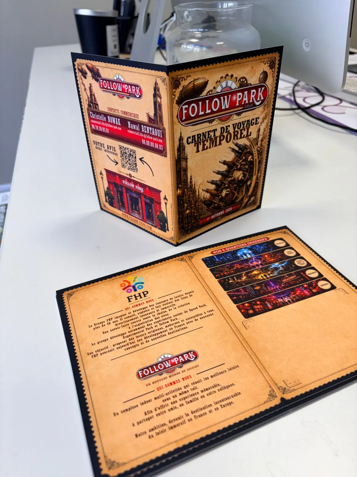 Carnet d'invitation steampunk pour Follow Park