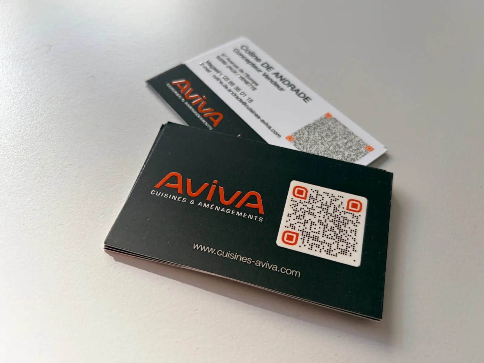 Cartes de visite Aviva Cuisines & Aménagements