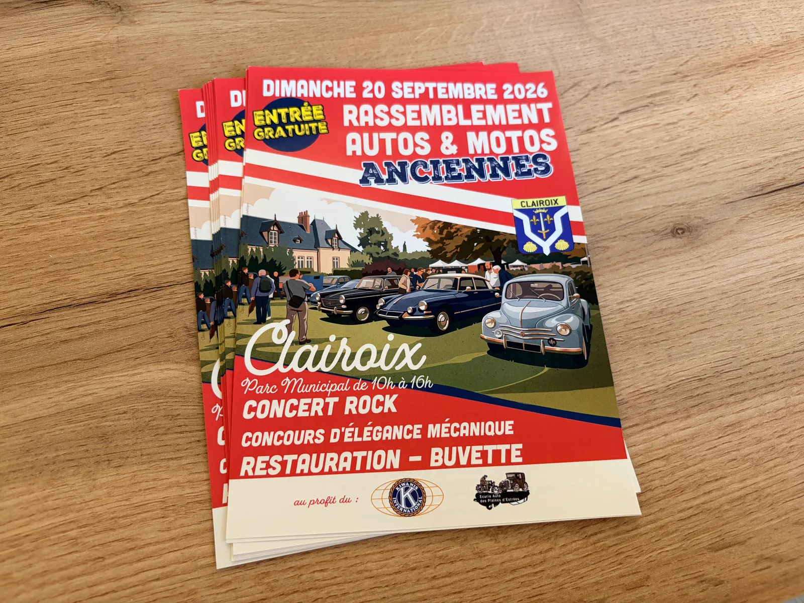 Flyers du rassemblement autos et motos anciennes de Clairoix