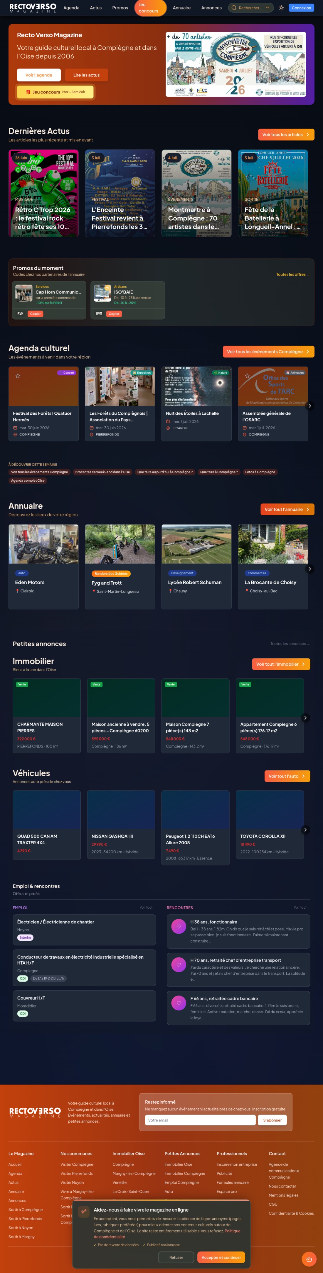 Aperçu du site Recto Verso Magazine